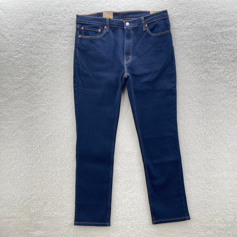Levis 511 Jeans Mens 38x32 Blue Dark Indigo Slim Stretch Preppy Skater Office
